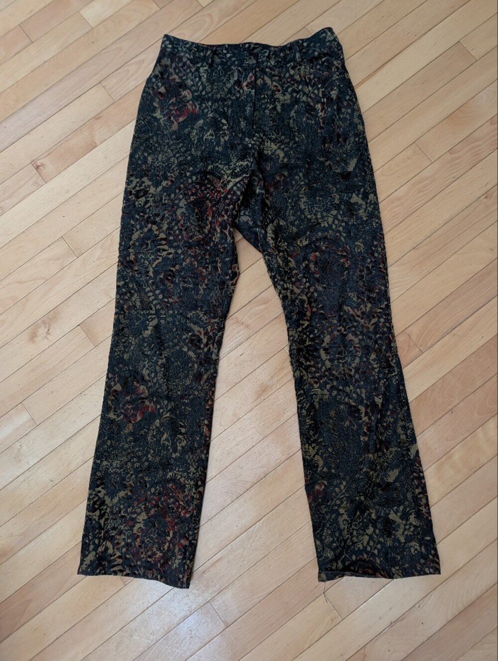 Vtg Velvet Embossed Jeans
